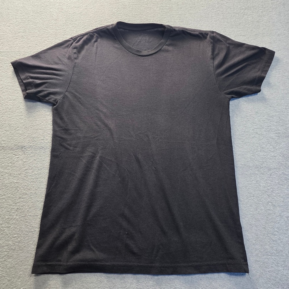 Black Tee - Fresh Clean Mens Crew Neck Short Sleeve T-Shirt Black Size Medium